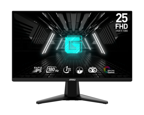 MSI 24.5'' G255F 1920x1080 (FHD) 16:9 FLAT RAPID IPS 180HZ 1MS FreeSync Gaming (Oyuncu) Monitör  