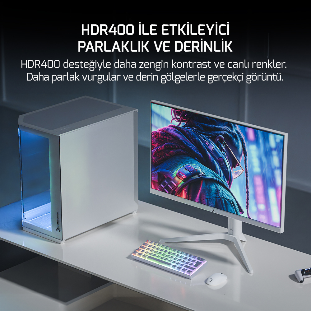 GamePower Rapid V90 27″ 300Hz 0.5Ms Fast VA FHD Pivot RGB Gaming Monitör