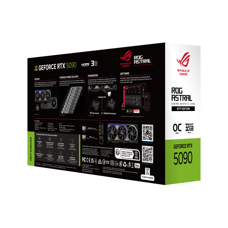 ASUS ROG Astral GeForce RTX 5090 32GB OC Edition ROG-ASTRAL-5090-O32G-BTF GDDR7 512Bit Gaming (Oyuncu) Ekran Kartı