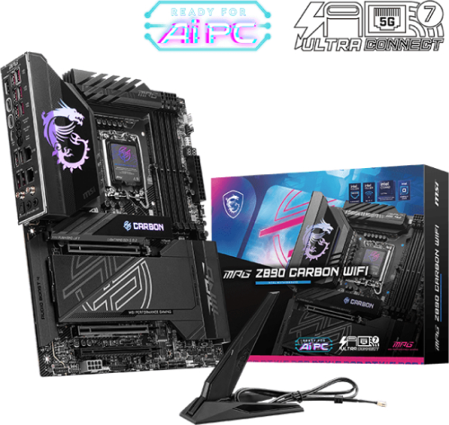MSI MPG Z890 Carbon WIFI Soket 1851 DDR5 9200MHZ(OC) WIFI 7 ATX Gaming (Oyuncu) Anakart