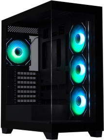 Bitfenix Ceto Premium Black 850W 80+ Bronze PSU 4x120mm ARGB Fan ATX Temperli Cam Siyah Gaming (Oyuncu) Kasa