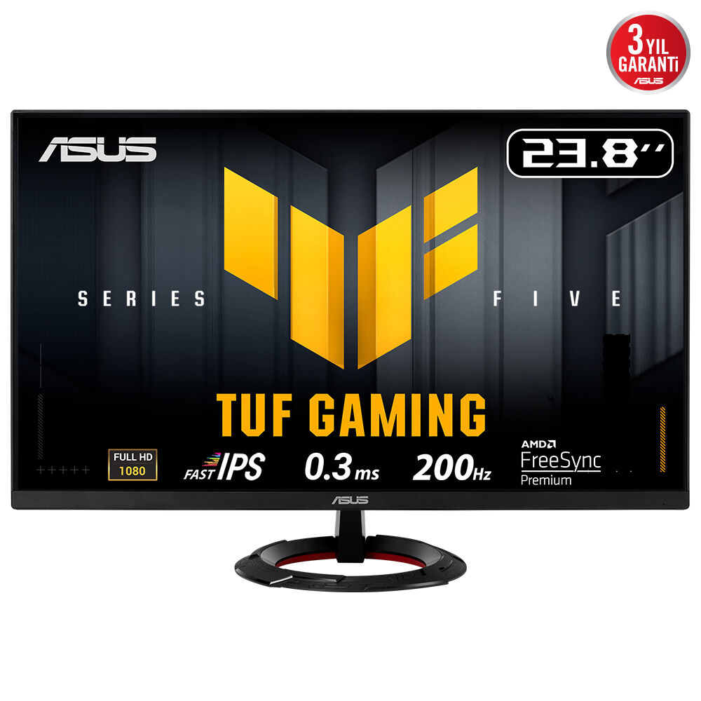 ASUS TUF GAMING VG249Q5R 23.8 inç 200Hz 0.3ms Flicker Free Fast IPS Gaming (Oyuncu) Monitör