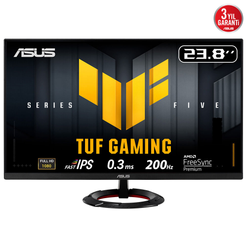 ASUS TUF GAMING VG249Q5R 23.8 inç 200Hz 0.3ms Flicker Free Fast IPS Gaming (Oyuncu) Monitör
