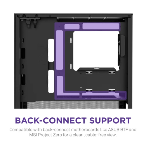 NZXT H Series H3 Flow CC-H31FB-01 mATX Siyah Gaming (Oyuncu) Kasası
