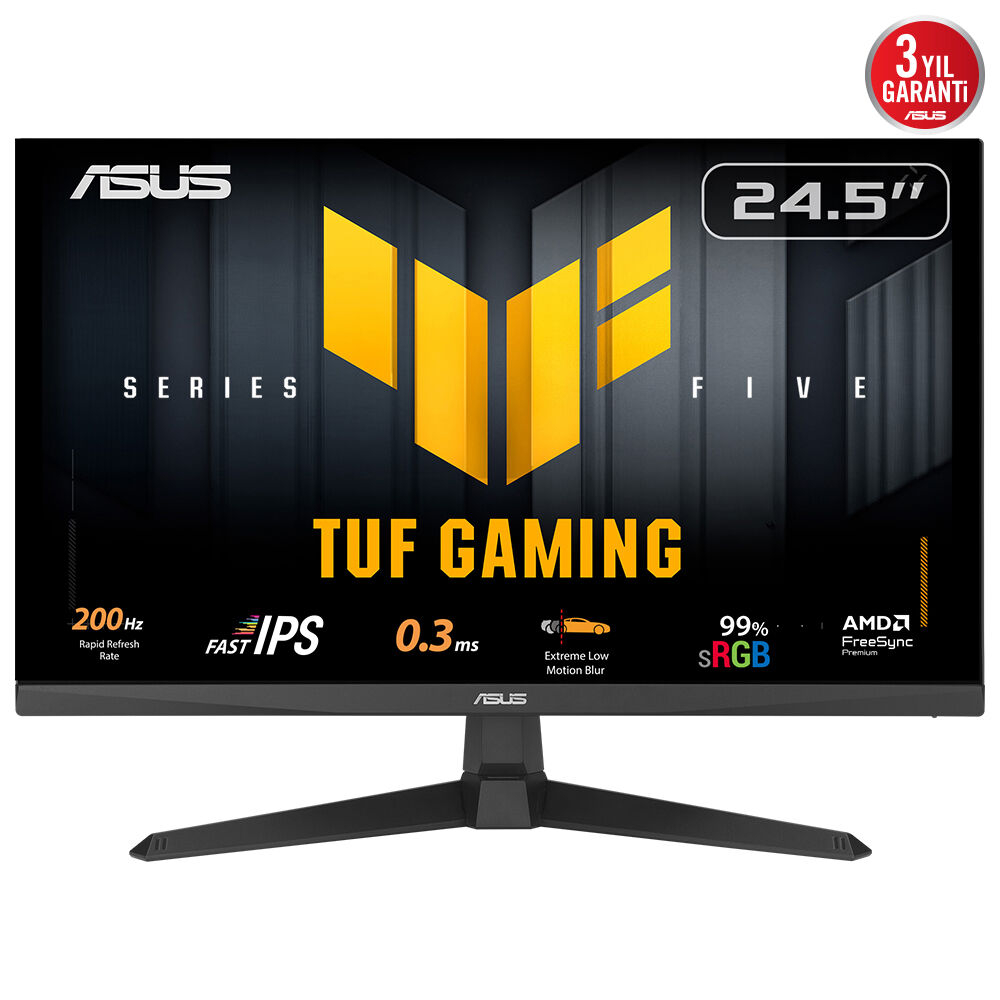 ASUS TUF GAMING VG259Q5A  24.5 inç 200Hz 0.3ms  ELMB Sync Fast IPS Gaming (Oyuncu) Monitör