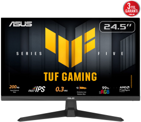 ASUS TUF GAMING VG259Q5A  24.5 inç 200Hz 0.3ms  ELMB Sync Fast IPS Gaming (Oyuncu) Monitör