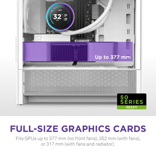NZXT H Series H3 Flow CC-H31FW-01 mATX Beyaz Gaming (Oyuncu) Kasası