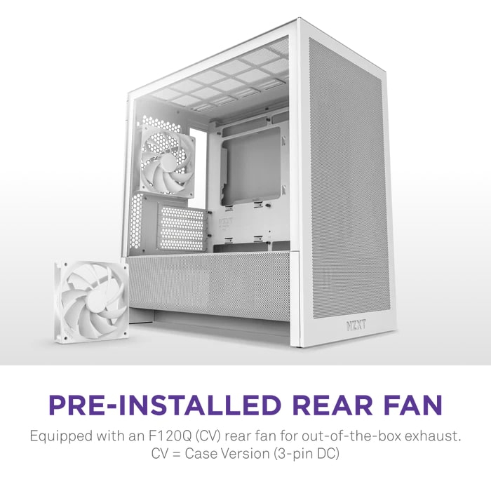 NZXT H Series H3 Flow CC-H31FW-01 mATX Beyaz Gaming (Oyuncu) Kasası