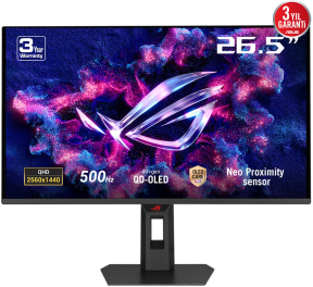 ASUS ROG STRIX XG27AQDPG 26.5″ 500Hz 0.03ms Pivot HDR500 2K QHD  QD-OLED Gaming (Oyuncu) Monitör