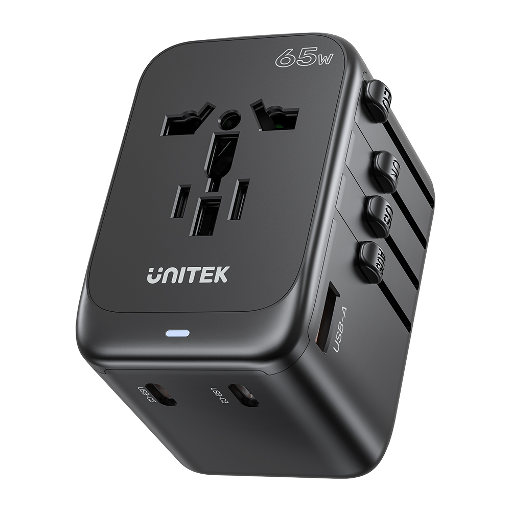 Unitek 65W Universal Travel Adaptör 3xUSB-C+1xUSB-A (P1122ABK)