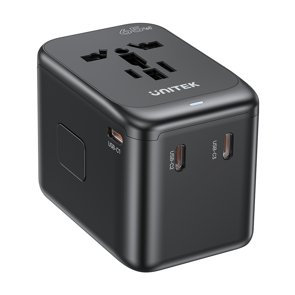 Unitek 65W Universal Travel Adaptör 3xUSB-C+1xUSB-A (P1122ABK)