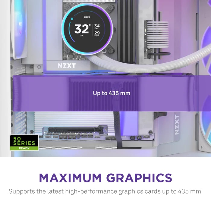 NZXT H Series H9 Flow RGB+ CM-H92FW-P1 Beyaz ATX Mid Tower Gaming (Oyuncu) Kasa