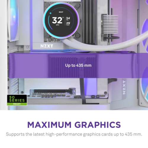 NZXT H Series H9 Flow RGB+ CM-H92FW-P1 Beyaz ATX Mid Tower Gaming (Oyuncu) Kasa