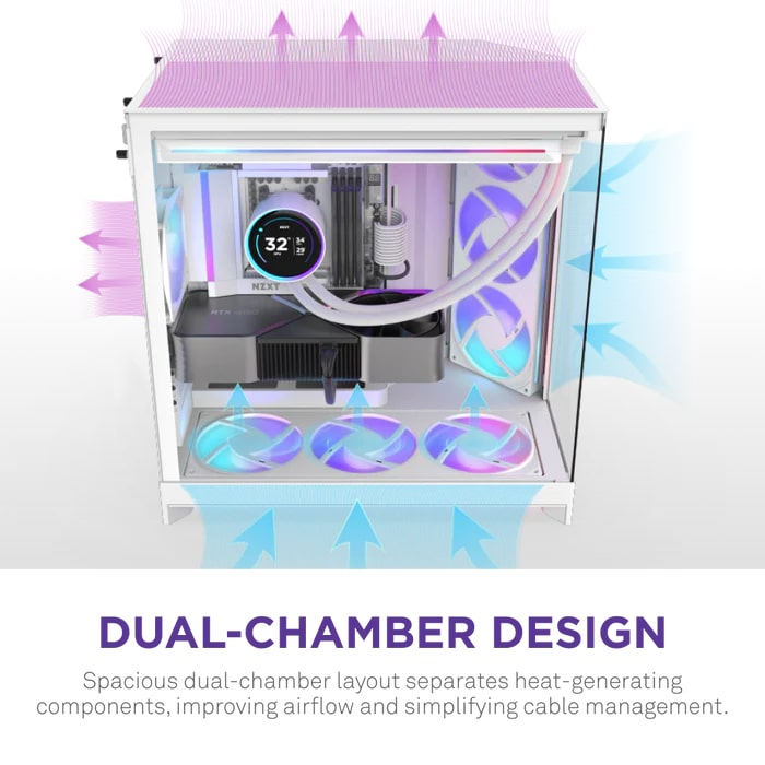 NZXT H Series H9 Flow RGB CM-H92FB-R1 Siyah ATX Mid Tower Gaming (Oyuncu) Kasa