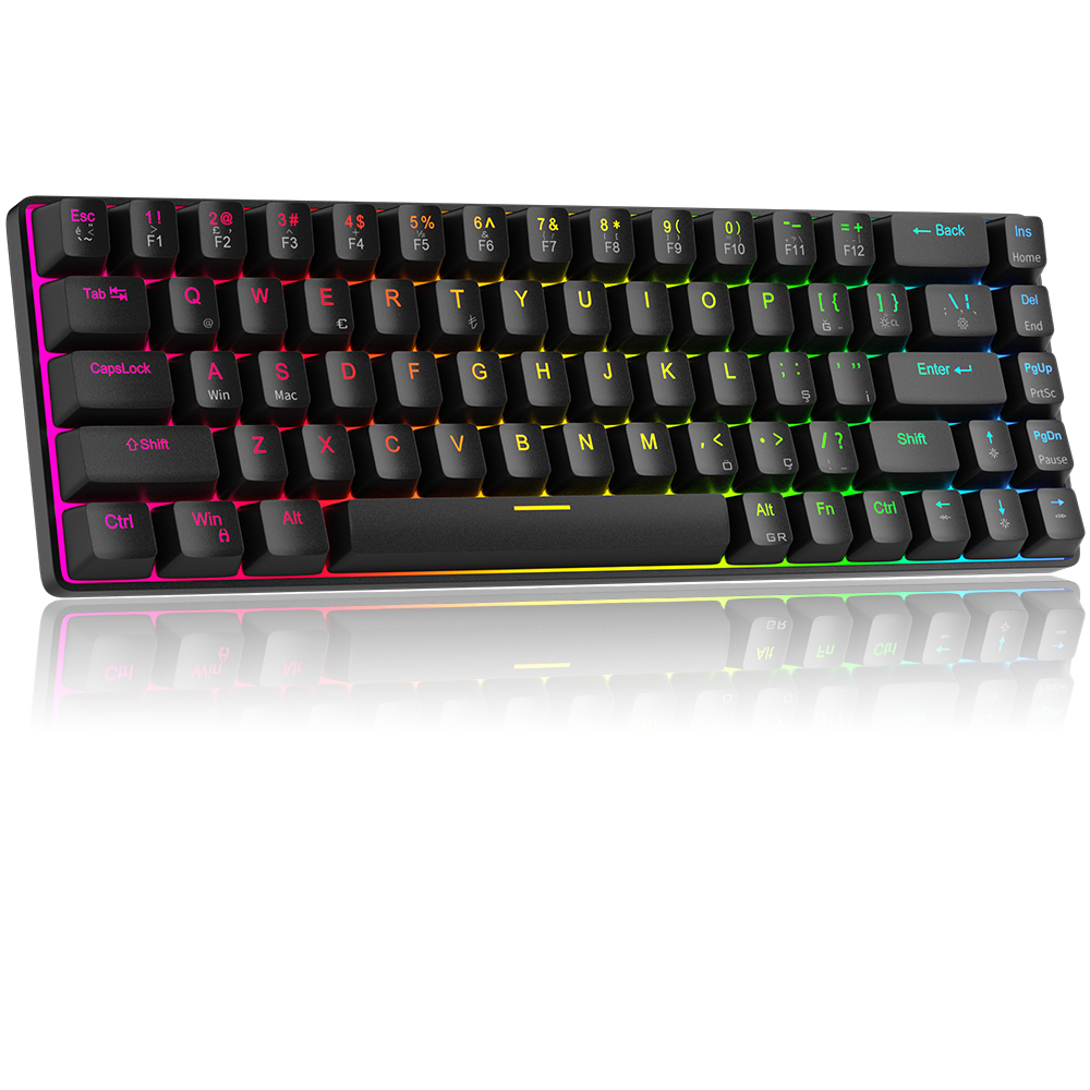 MageGee MK-BOX 68 Tuş RGB Hot-Swap Manyetik Kablolu Siyah Gaming Klavye