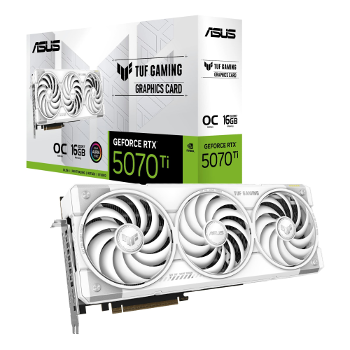 ASUS TUF Gaming GeForce RTX 5070 Ti 16GB OC White Edition TUF-RTX5070TI-O16G-WHITE GDDR7 256 Bit Gaming (Oyuncu) Ekran Kartı