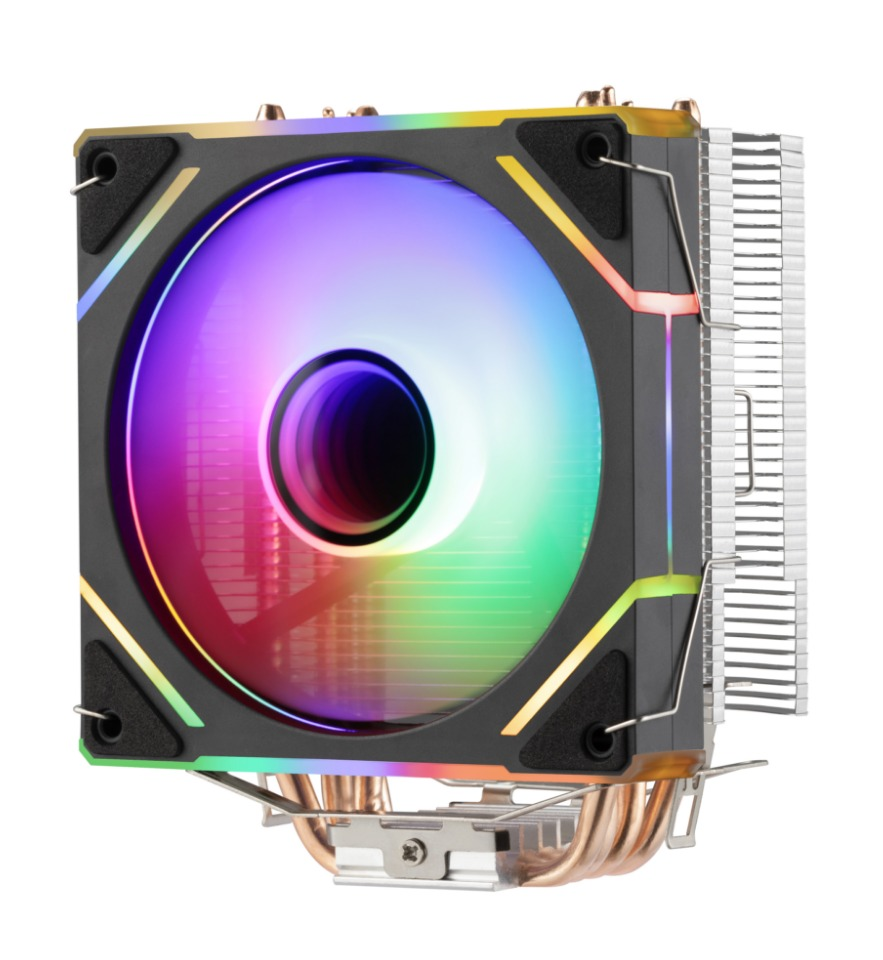 Evercool CS-120 Rainbow RGB 12CM AM5- / 1700 Uyumlu CPU Kule Tipi Soğutucusu