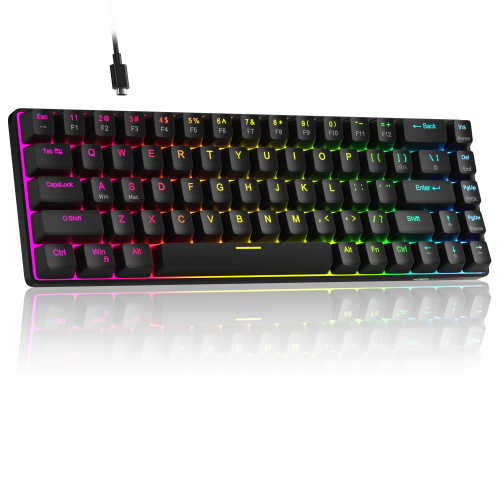 MageGee MK-BOX 68 Tuş RGB Hot-Swap Manyetik Kablolu Siyah Gaming Klavye
