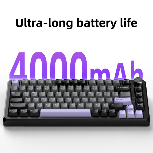 MageGee Captain75 82 Tuş Wireless/Bluetooth/Kablolu Manyetik RGB Hot-Swap Gasket Siyah Gaming Klavye