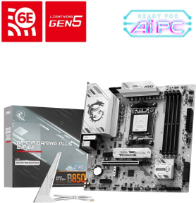 MSI B850M GAMING PLUS WIFI6E DDR5 AMD B850 AM5 Soket DDR5 8200+(OC)MHz mATX Anakart