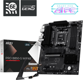 MSI PRO B850-S WIFI6E DDR5 AMD B850 AM5 Soket DDR5 8200+(OC)MHz ATX Anakart