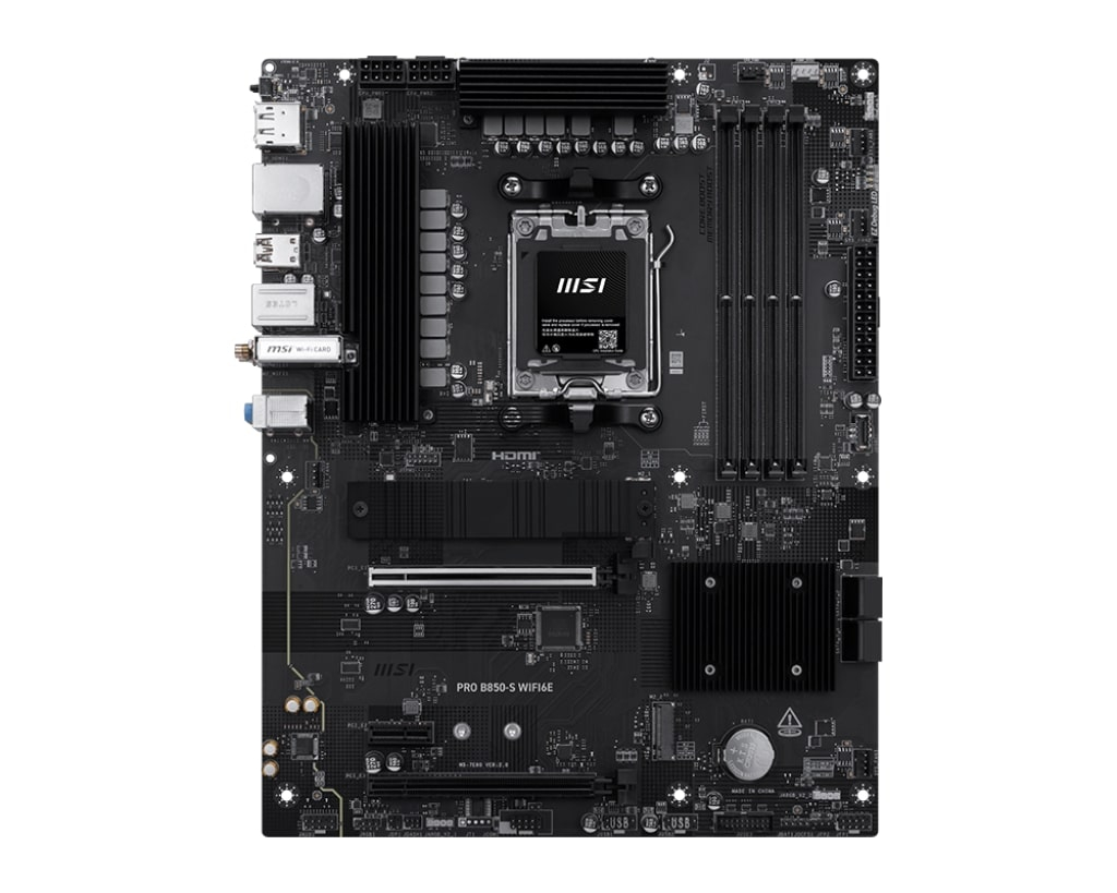 MSI PRO B850-S WIFI6E DDR5 AMD B850 AM5 Soket DDR5 8200+(OC)MHz ATX Anakart