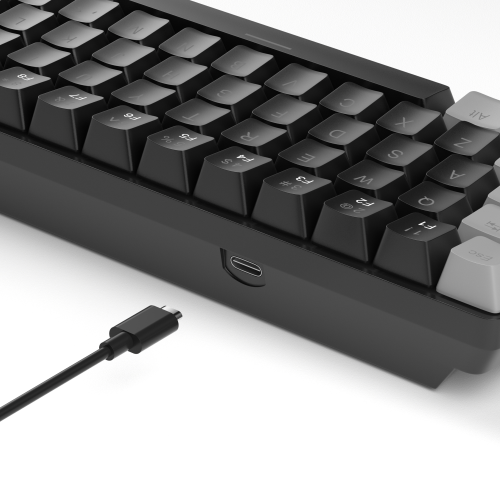 MageGee MK-BOX Mekanik 68 Tuş Kablolu Gri-Siyah Tek Renk Işıklı Gaming Klavye