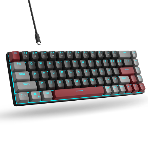 MageGee MK-BOX Mekanik 68 Tuş Kablolu Gri-Siyah Tek Renk Işıklı Gaming Klavye