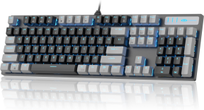 MageGee MK-STORM 104 Tuş Red Switch Kablolu Tek Renk Işıklı Gri-Siyah Gaming Klavye
