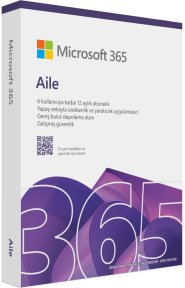Microsoft Office 365 Aile EP2 - 36884 Türkçe Kutulu Ofis Yazılımı (6 Kullanıcı)-Orjinal Lisans