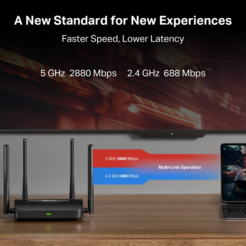 Mercusys MR25BE BE3600 Çift Bant Wi-Fi 7 Router