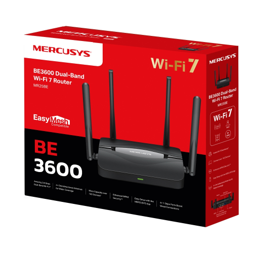 Mercusys MR25BE BE3600 Çift Bant Wi-Fi 7 Router