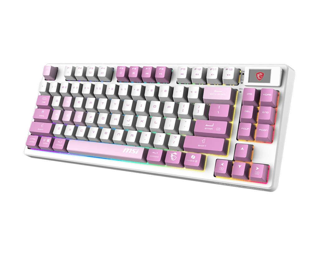MSI FORGE GK600 TKL WIRELESS VIOLET TR RGB Mekanik Gaming (Oyuncu) Klavye