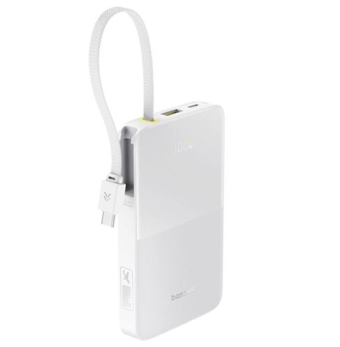 Baseus EnerFill FC51 Bipow2 Pro Beyaz Power Bank 10000mAh 22.5W Taşınabilir Şarj Cihazı 