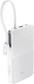 Baseus EnerFill FC51 Bipow2 Pro Beyaz Power Bank 10000mAh 22.5W Taşınabilir Şarj Cihazı