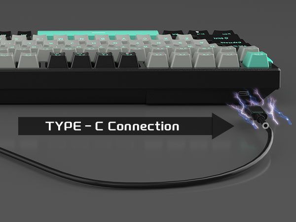MageGee SKY98 99 Tuş Gasket RGB Hot-Swap Kablolu Siyah-Gri Gaming Klavye