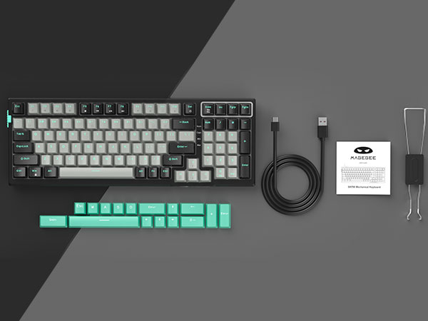 MageGee SKY98 99 Tuş Gasket RGB Hot-Swap Kablolu Siyah-Gri Gaming Klavye