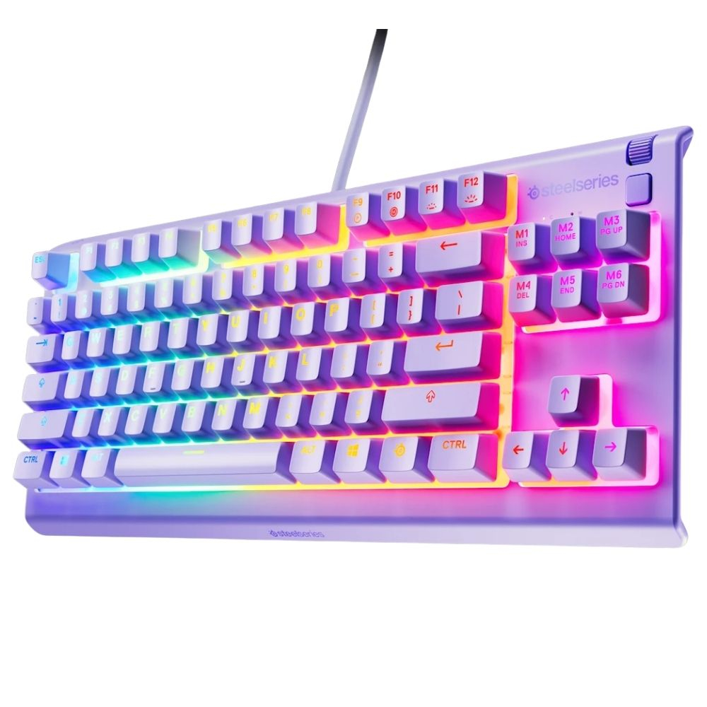 SteelSeries Apex 3 TKL TR Q RGB Membrane Kablolu Lavender Gaming (Oyuncu) Klavye
