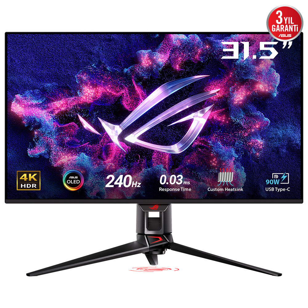 ASUS ROG Swift PG32UCDMZ 31.5″ 240Hz 0.03ms Eyecare 4K Utra HD QD-OLED Gaming (Oyuncu) Monitör