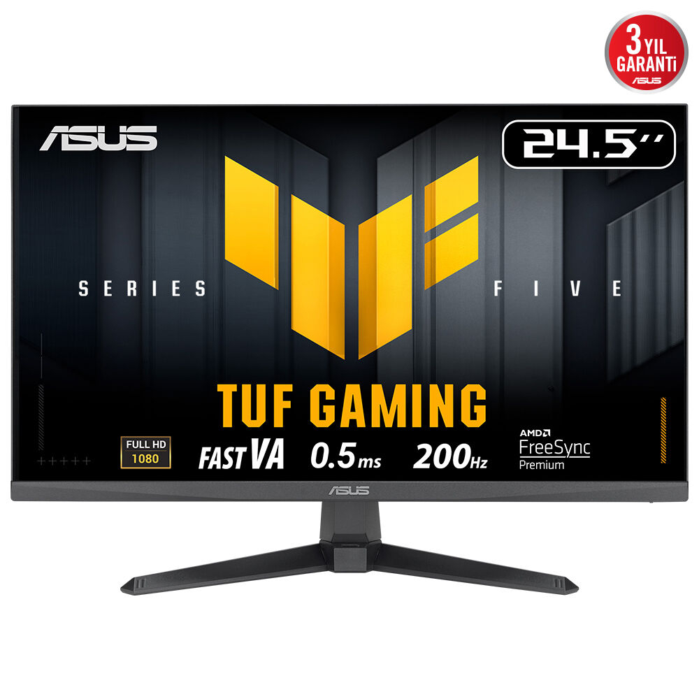 ASUS TUF GAMING VG257Q5A 24.5″ 200Hz 0.5ms Gaming AI ELMB Full HD Fast VA Gaming (Oyuncu) Monitör