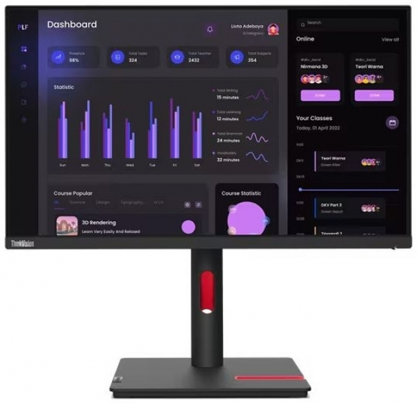 Lenovo T24i-30 63CFMATXTK 4Ms 60Hz HDMI+DP+VGA IPS FHD Vesa Pivot Monitör