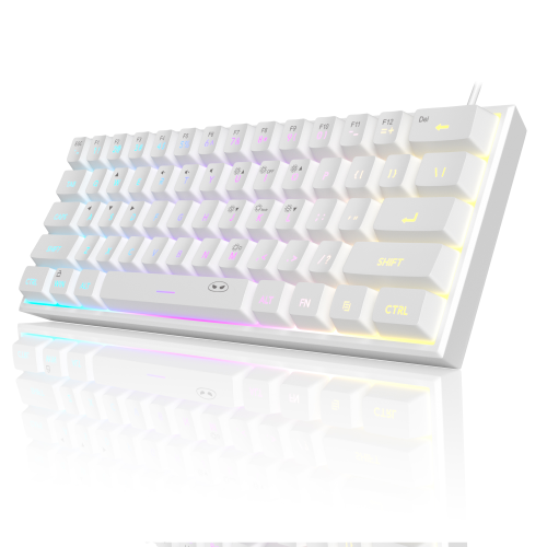 MageGee TS91 61 Tuş RGB Kablolu Beyaz Membran Gaming Klavye