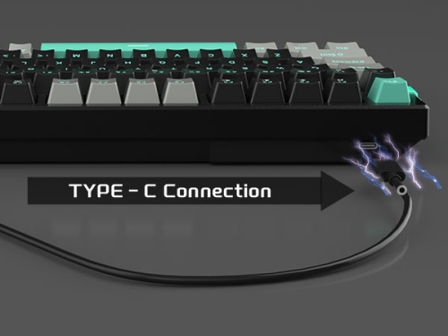 MageGee SKY81 83 Tuş Kablolu RGB Hot-Swap Gasket Gri-Siyah Gaming Klavye
