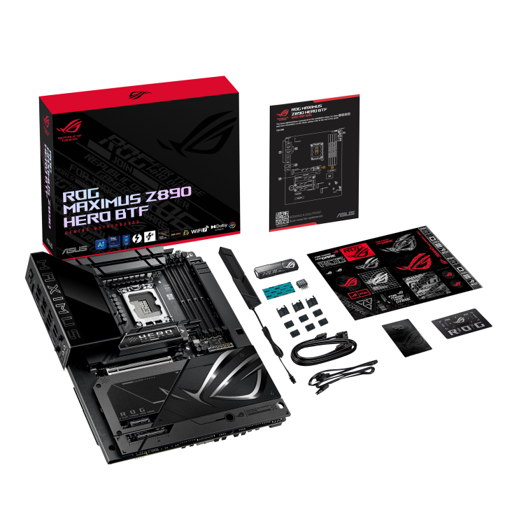 ASUS ROG MAXIMUS Z890 HERO BTF Intel LGA1851 Z890 DDR5 9200MHz(OC) ATX Gaming (Oyuncu) Anakart