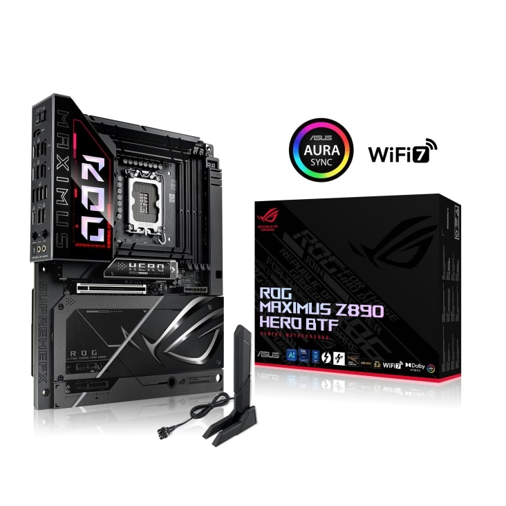 ASUS ROG MAXIMUS Z890 HERO BTF Intel LGA1851 Z890 DDR5 9200MHz(OC) ATX Gaming (Oyuncu) Anakart