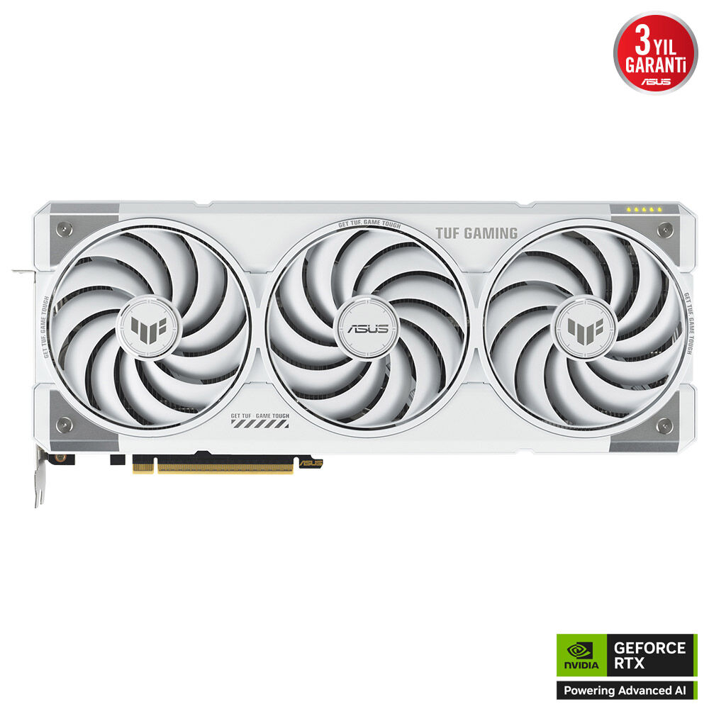ASUS TUF Gaming GeForce RTX 5070 Ti 16GB OC White Edition TUF-RTX5070TI-O16G-WHITE GDDR7 256 Bit Gaming (Oyuncu) Ekran Kartı