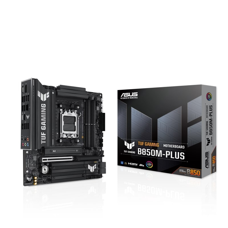 ASUS TUF GAMING B850M-PLUS AMD B850 AM5 SOKET DDR5 8000+(OC)MHz mATX Gaming (Oyuncu) Anakart