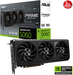 ASUS PRIME GeForce RTX 5060 8GB OC Edition PRIME-RTX5060-O8G-GAMING GDDR7 128Bit Gaming (Oyuncu) Ekran Kartı