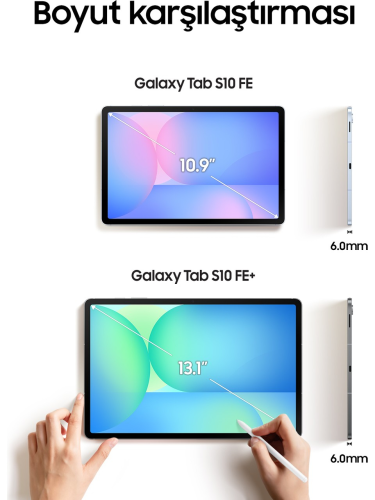 Samsung Galaxy Tab S10 FE Plus SM-X620 8GB 128GB 13.1″ Gri Tablet