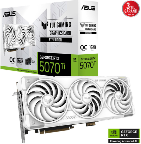 ASUS TUF GAMING GeForce RTX 5070TI 16GB TUF-RTX5070TI-O16G-BTF-WHITE GDDR7 256Bit Gaming (Oyuncu) Ekran Kartı